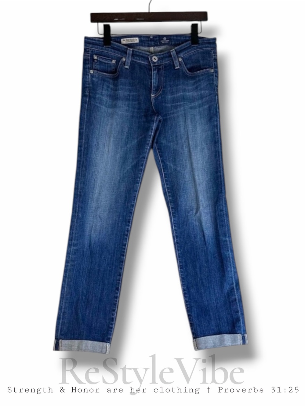 AG ADRIANO GOLDSCHMIED Women’s Size 28 Denim Jeans Stilt Rollup Style Stretch
